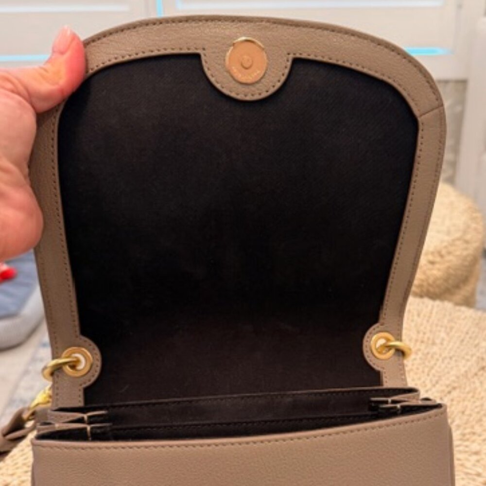 See By Chloe Mini Hana Bag Motty Gray Leather Key Crossbody Flap Messenger Bag - Picture 9 of 10